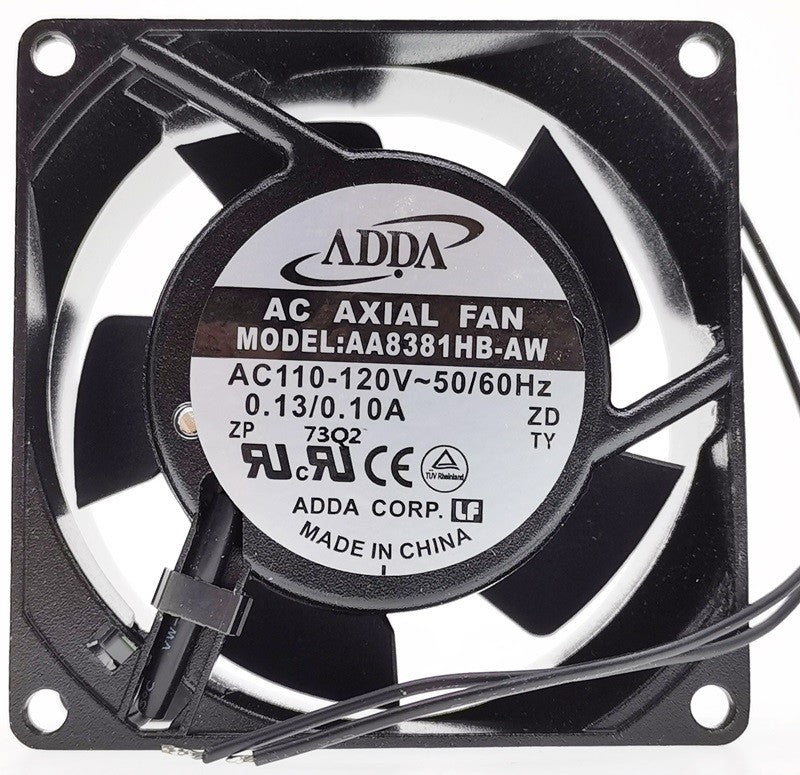 ADDA AA8381HB-AW 110/120V 0.13/0.10A 2wires Cooling Fan ADDA AA8381HB-AW 110/120V 0.13/0.10A 2wires Cooling Fan